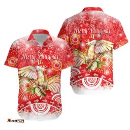 Australia Cockatoo Christmas Hawaiian Shirt Original Style Red