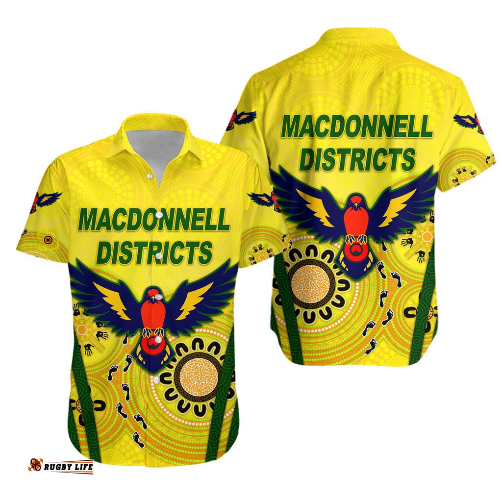 MacDonnell Districts Rugby Hawaiian Shirt Indigenous Version