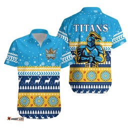 Titans Hawaiian Shirt Christmas Gold Coast