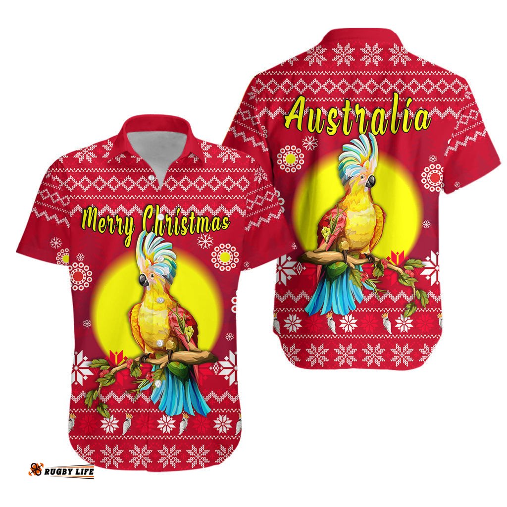 Custom Personalised Australia Christmas Hawaiian Shirt Be Loved Cockatoo