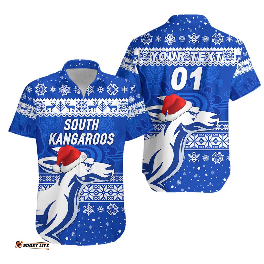 Custom Personalised South Alice Football Club Hawaiian Shirt Christmas Kangaroos Simple Style