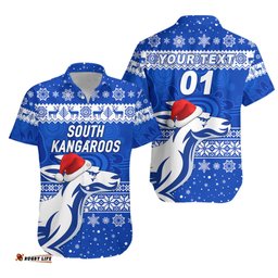 Custom Personalised South Alice Football Club Hawaiian Shirt Christmas Kangaroos Simple Style