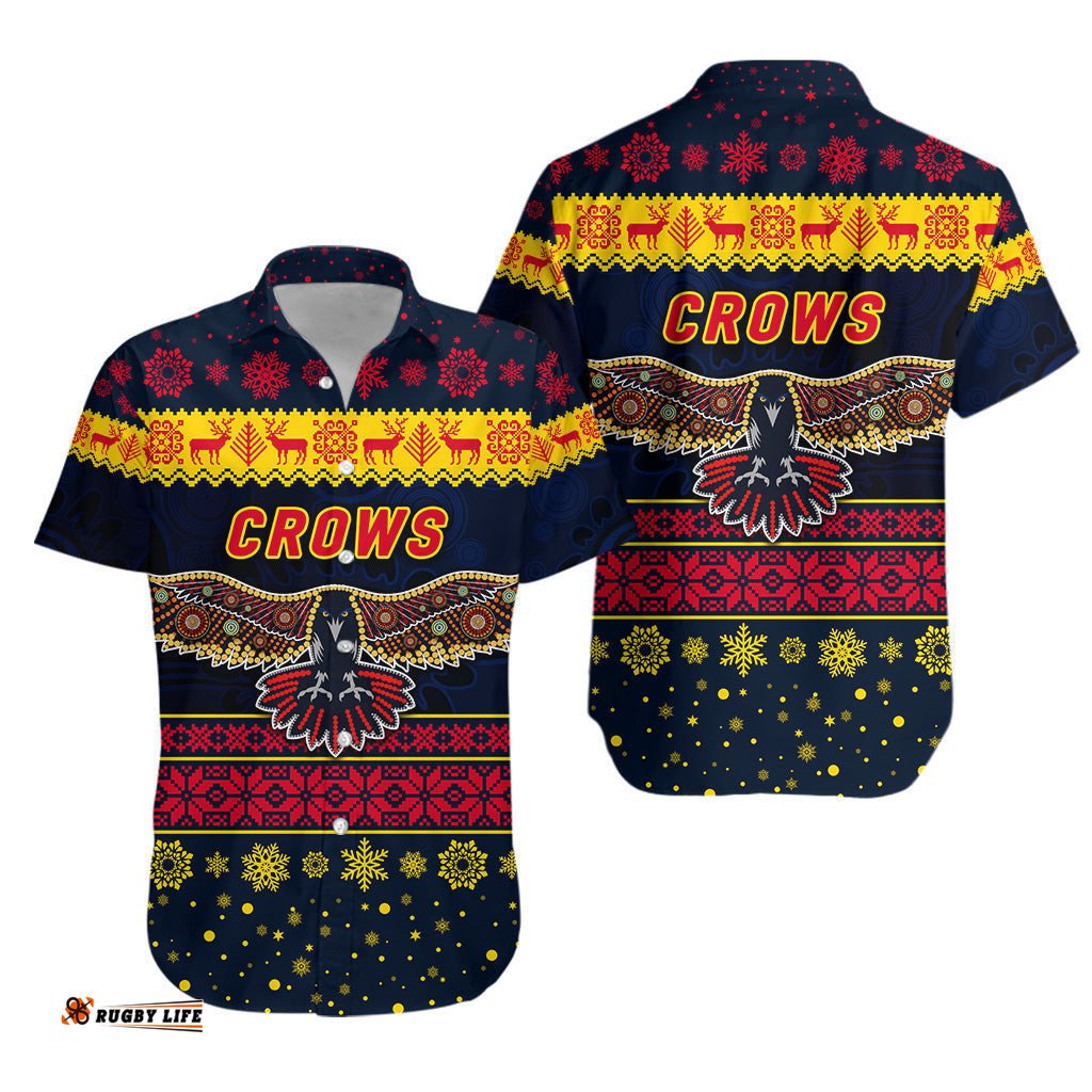 Adelaide Crows Hawaiian Shirt Christmas Simple Style