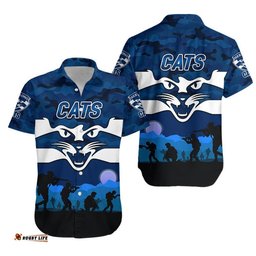Geelong Cats ANZAC Hawaiian Shirt Simple Style