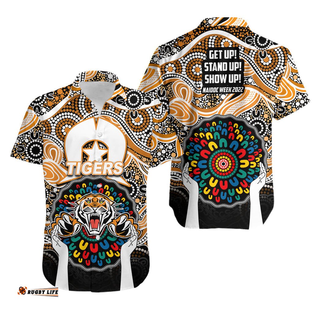 Tigers Rugby Hawaiian Shirt NAIDOC Week