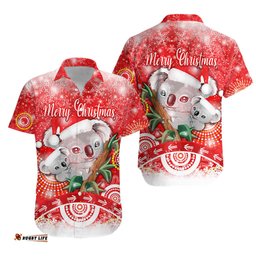 Australia Koala Christmas Hawaiian Shirt Original Style Red