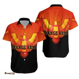 Sunrisers Hyderabad Orange Army Hawaiian Shirt Cricket Orange Vibes Black