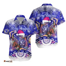 Australian Boomerang Indigenous Vibes Christmas Hawaiian Shirt Original Style Blue