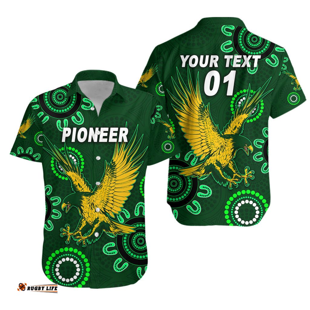 Custom Personalised Pioneer Football Club Hawaiian Shirt Indigenous Version, Custom Text And Number