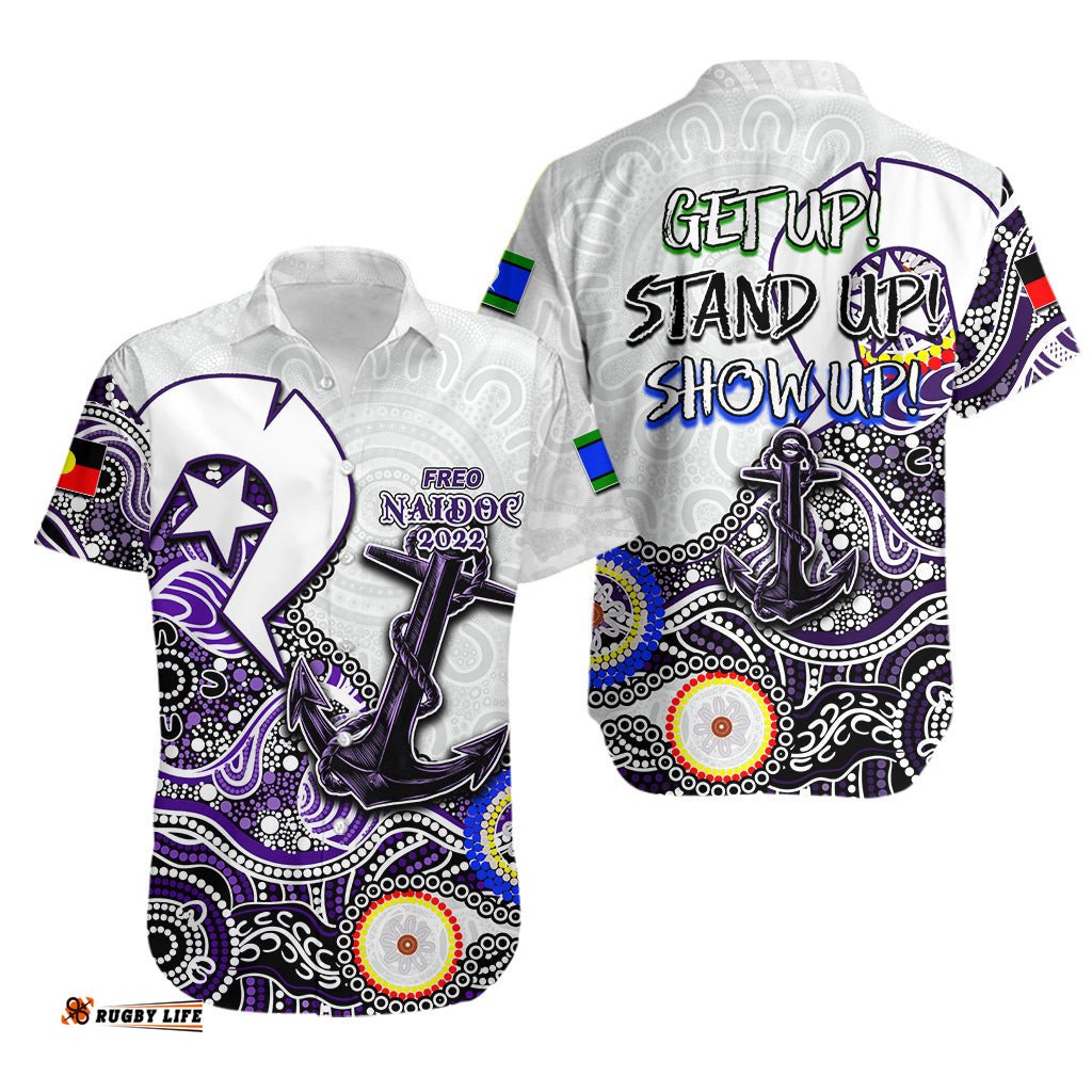 Dockers Australian Football Hawaiian Shirt NAIDOC Patterns