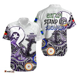 Dockers Australian Football Hawaiian Shirt NAIDOC Patterns