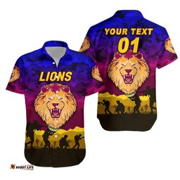 Custom Personalised Brisbane Lions ANZAC Hawaiian Shirt Simple Style