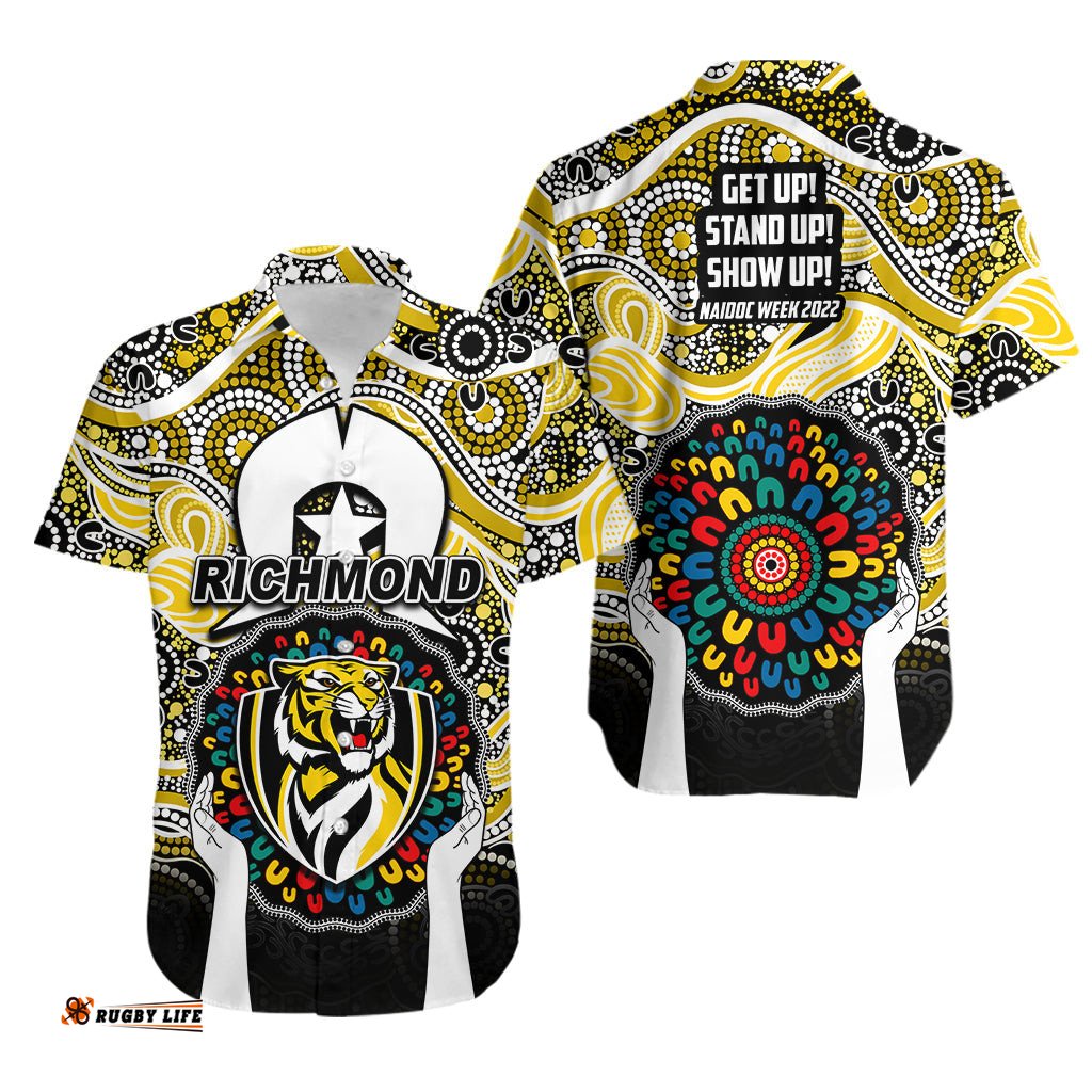 Tigers Australian Football Hawaiian Shirt NAIDOC Week