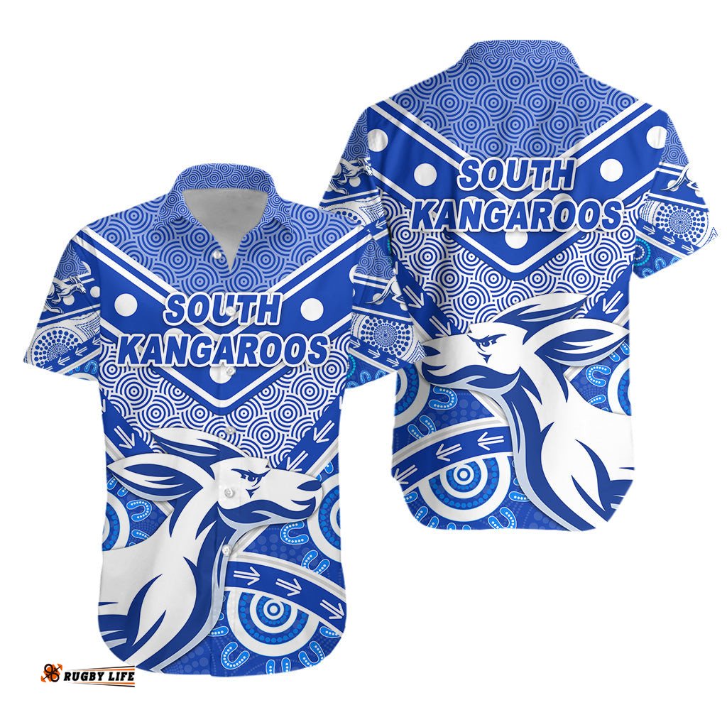 South Alice Football Club Hawaiian Shirt South Kangaroos Indigenous Version