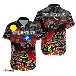 Custom Personalised Color St. George Dragons Hawaiian Shirt NAIDOC Week