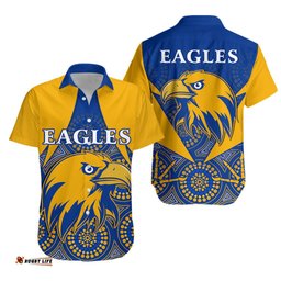 Eagles Indigenous Hawaiian Shirt West Coast Version Gold