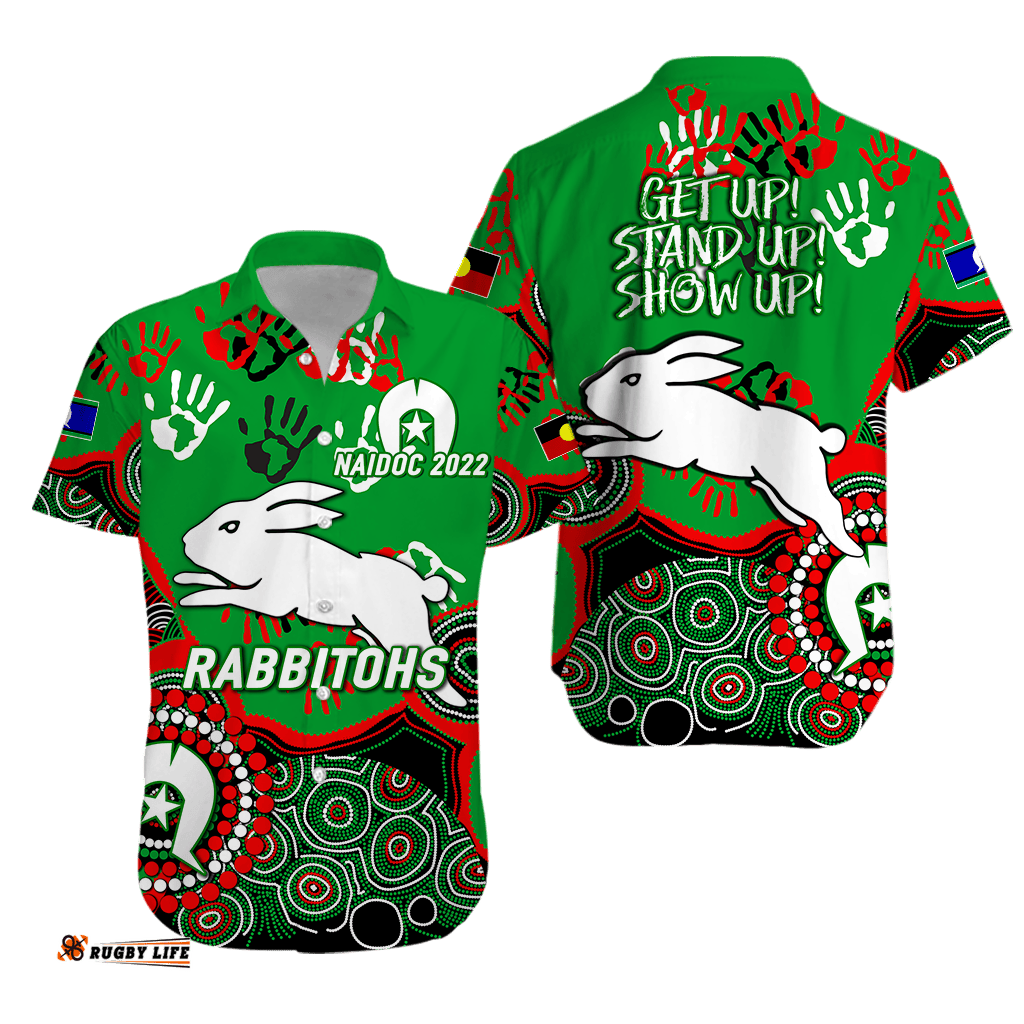 Rabbitohs Rugby NAIDOC Aboriginal Hawaiian Shirt
