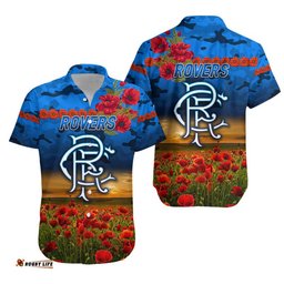 Rovers Football Club ANZAC Hawaiian Shirt Poppy Vibes
