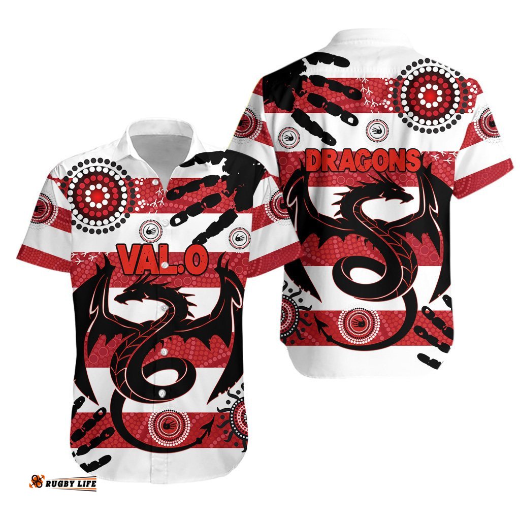 Val.O St. George Dragons Hawaiian Shirt Indigenous Country Style