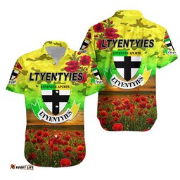 Ltyentye Apurte ANZAC Hawaiian Shirt Poppy Vibes Ltyentyies