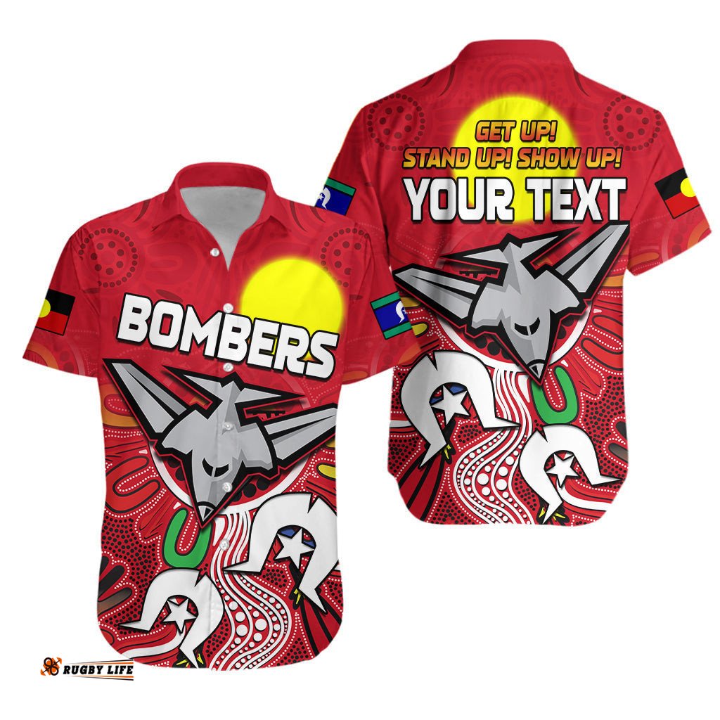 Custom Personalised Bombers NAIDOC Week Hawaiian Shirt Essendon Football Aboriginal