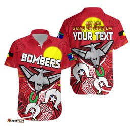 Custom Personalised Bombers NAIDOC Week Hawaiian Shirt Essendon Football Aboriginal