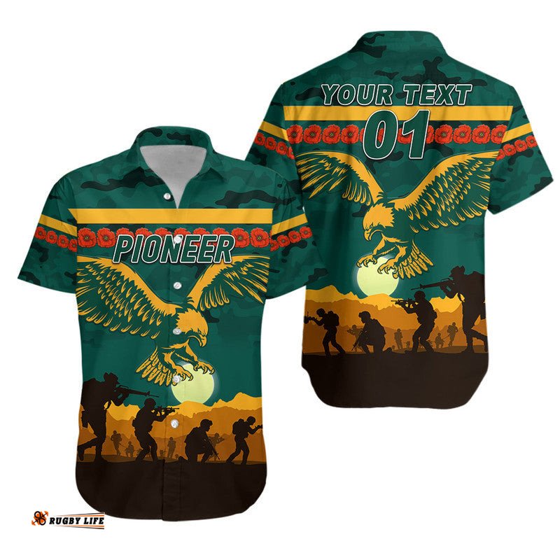 Custom Personalised Pioneer Football Club ANZAC Hawaiian Shirt Simple Style