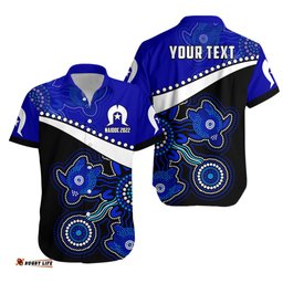 Custom Personalised NAIDOC Week Hawaiian Shirt Torres Strait Islanders Version Blue Aboriginal Turtles