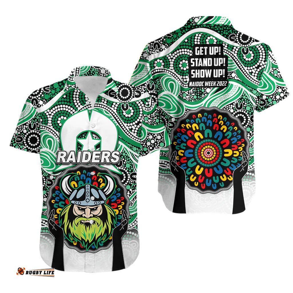 Raiders Rugby Hawaiian Shirt NAIDOC Week