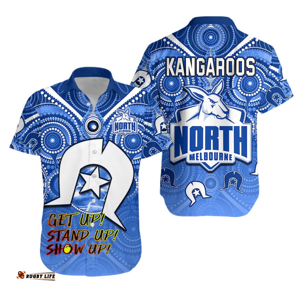 Kangaroos Football NAIDOC Week Hawaiian Shirt North Melbourne Aboriginal Dhari