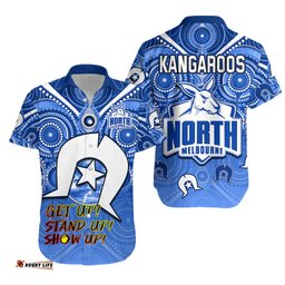 Kangaroos Football NAIDOC Week Hawaiian Shirt North Melbourne Aboriginal Dhari