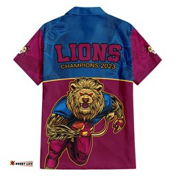 AFL Lions Champions Hawaiian Shirt Proud Brisbane Aboriginal Vibe