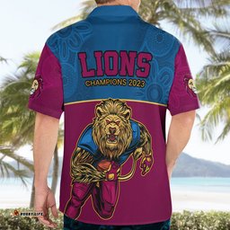 AFL Lions Champions Hawaiian Shirt Proud Brisbane Aboriginal Vibe