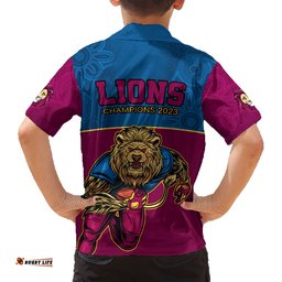 AFL Lions Champions Hawaiian Shirt Proud Brisbane Aboriginal Vibe
