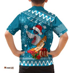 Sharks Rugby Hawaiian Shirt Chirstmas Vibe