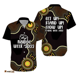 NAIDOC Week Aboriginal Hawaiian Shirt Indigenous Dot Painting Art