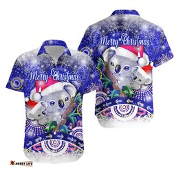 Australian Koala Christmas Hawaiian Shirt Original Style Blue