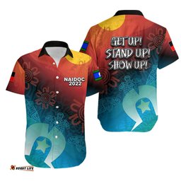 NAIDOC Week Hawaiian Shirt Indigenous Flag Australia Aboriginal