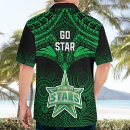 Melbourne Stars Cricket Hawaiian Shirt Unique Indigenous Art Mix Polynesian Pattern