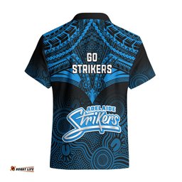Adelaide Strikers Cricket Hawaiian Shirt Unique Indigenous Art Mix Polynesian Pattern