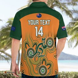 Custom Australia Rugby Hawaiian Shirt Wallabies Indigenous Art