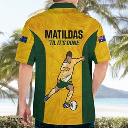 Australia Soccer Hawaiian Shirt Sam Kerr Matildas Proud World Cup Yellow