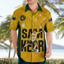 Australia Soccer Hawaiian Shirt Sam Kerr Matildas Proud World Cup Yellow