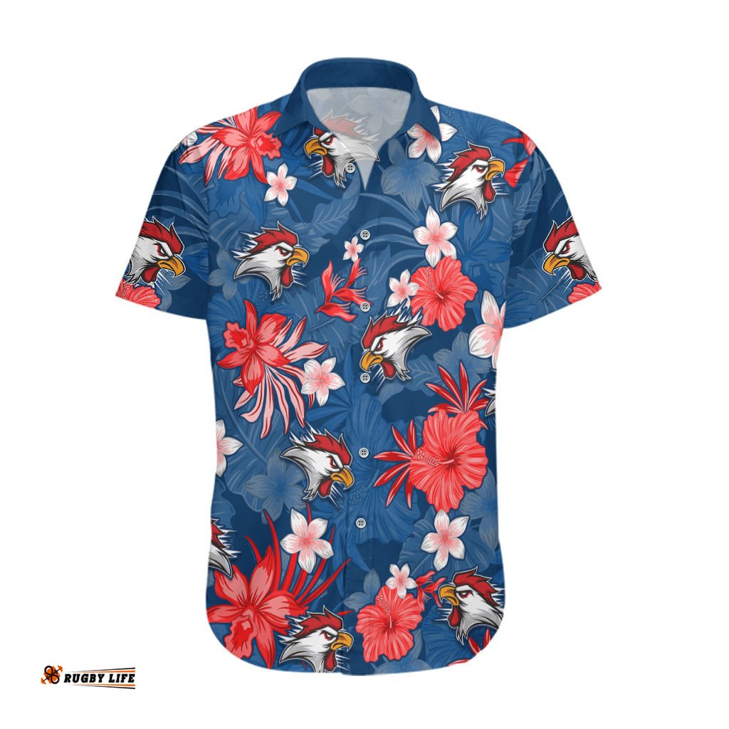 Roosters Rugby Hawaiian Shirt Beautiful Floral Pattern Spring Summer Vibe