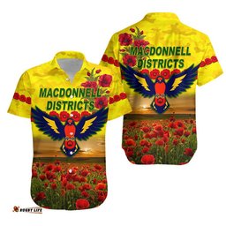 MacDonnell Districts ANZAC Hawaiian Shirt Poppy Vibes
