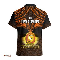 Perth Scorchers Cricket Hawaiian Shirt Unique Indigenous Art Mix Polynesian Pattern