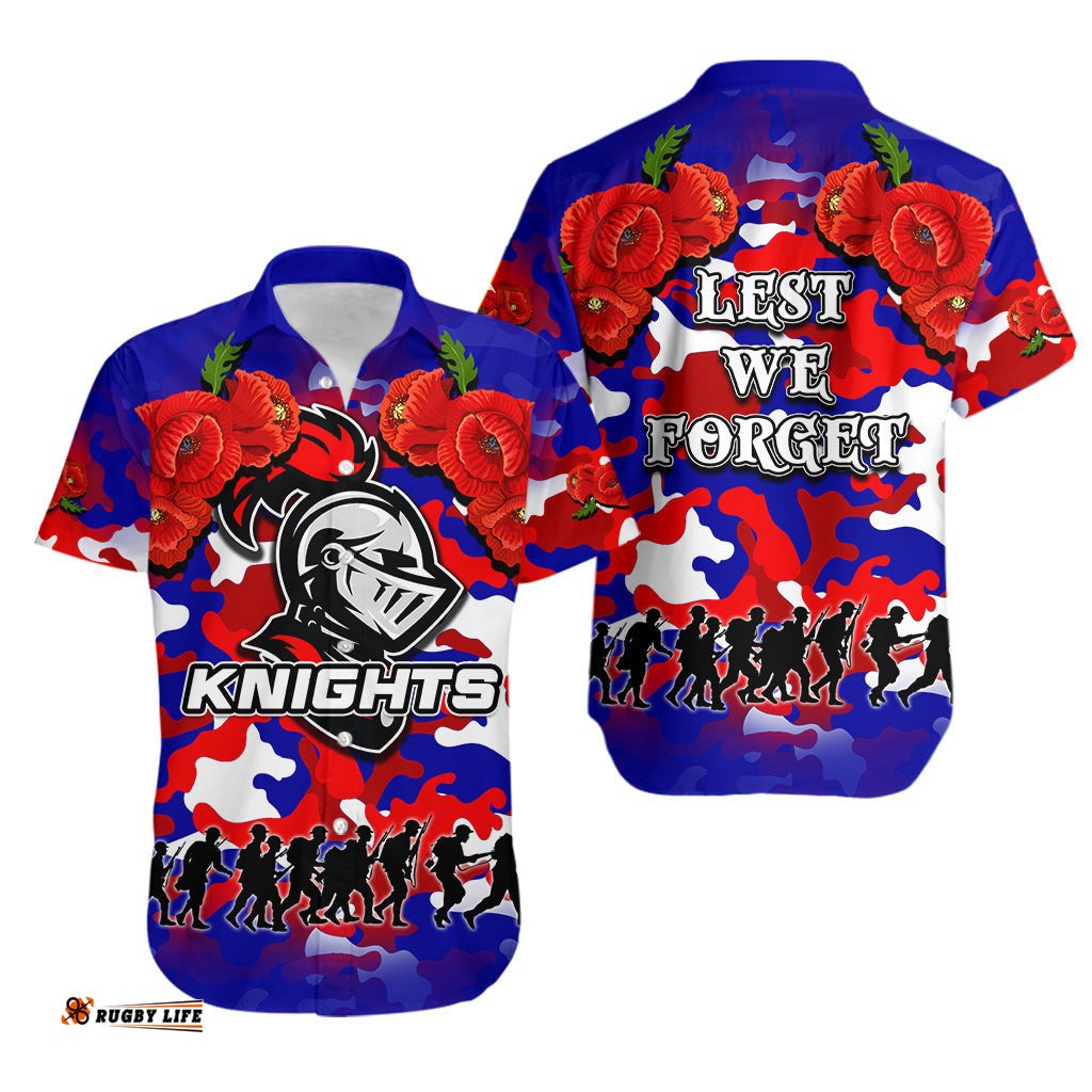 ANZAC Day Hawaiian Shirt Knights Army Style