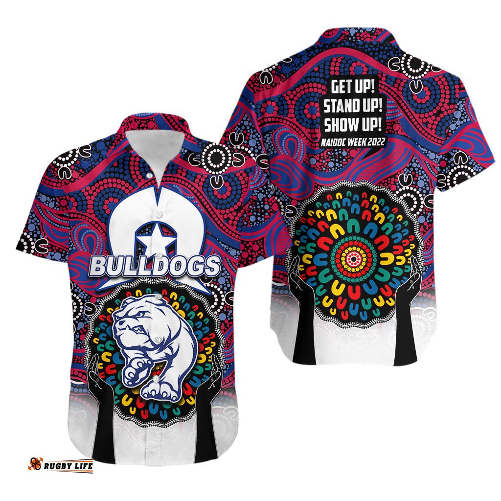 Bulldogs Australian Football Hawaiian Shirt NAIDOC Week
