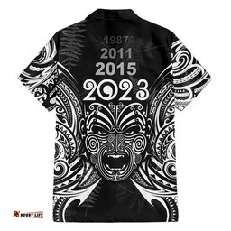 New Zealand Rugby Hawaiian Shirt World Cup Aotearoa Haka Face