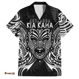 New Zealand Rugby Hawaiian Shirt World Cup Aotearoa Haka Face
